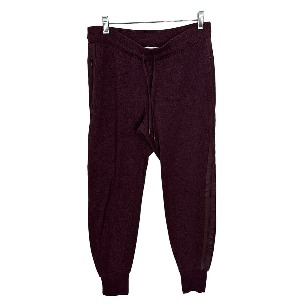 Athleta Womens Joggers Tapered Plum Purple Zipper Pockets‎ Size S Style 77292
